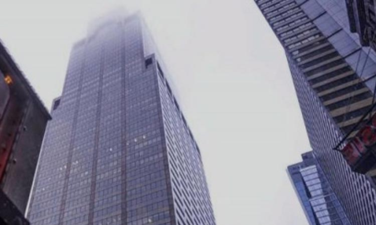 edificio donde se estrelló el helicoptero
