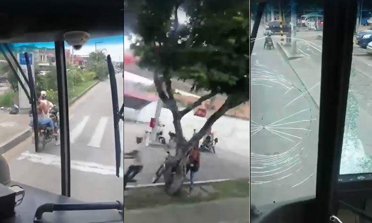 Con recompensa buscan al motociclista que vandalizó bus del MIO