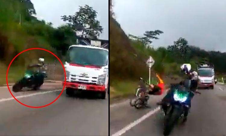 motociclista atropella a ciclista