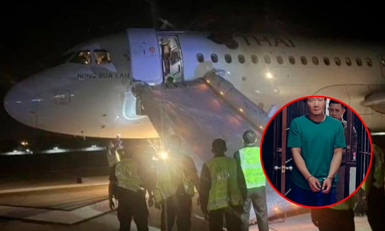 pasajero en tailandia intentó abrir puerta de emergencia