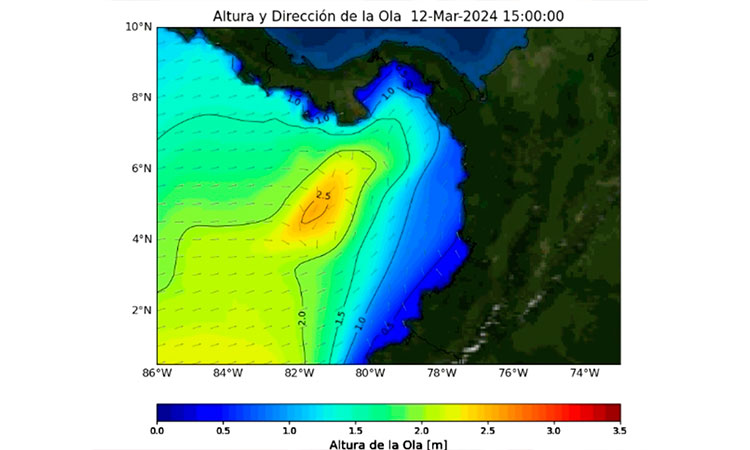 Dimar alerta sobre olas altas en el Pacífico