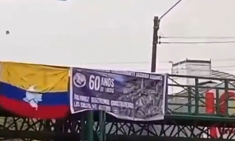 Aparecieron pancartas de disidencias de las Farc en diferentes puntos de Cali