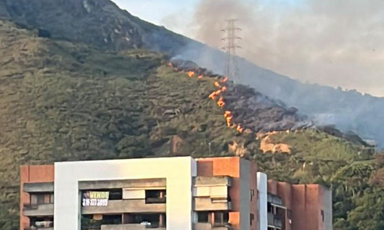 Incendio forestal en Altos de Normandía moviliza a los bomberos de Cali
