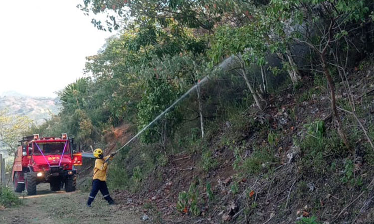 Fuego en Cristo Rey, bomberos de Cali trabajan para contener los incendios que amenazan la ciudad