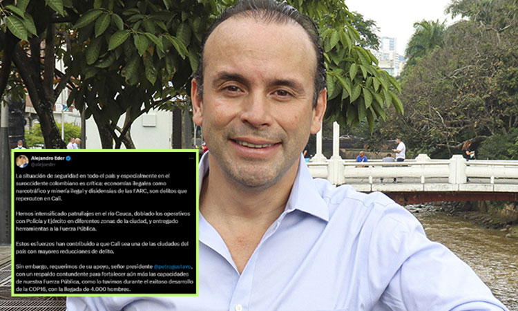 Eder pide a Petro refuerzos para enfrentar economías ilegales en Cali