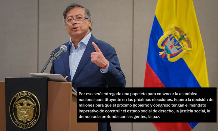 Presidente Petro propone Asamblea Constituyente en elecciones de 2026