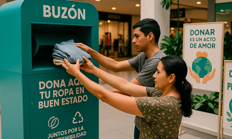 Instalan buzón de donación de ropa para apoyar a comunidades vulnerables