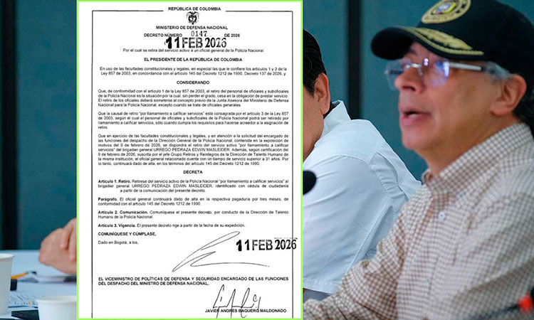 Petro denuncia supuesto complot y ordena el retiro inmediato del comandante de la Policía de Cali