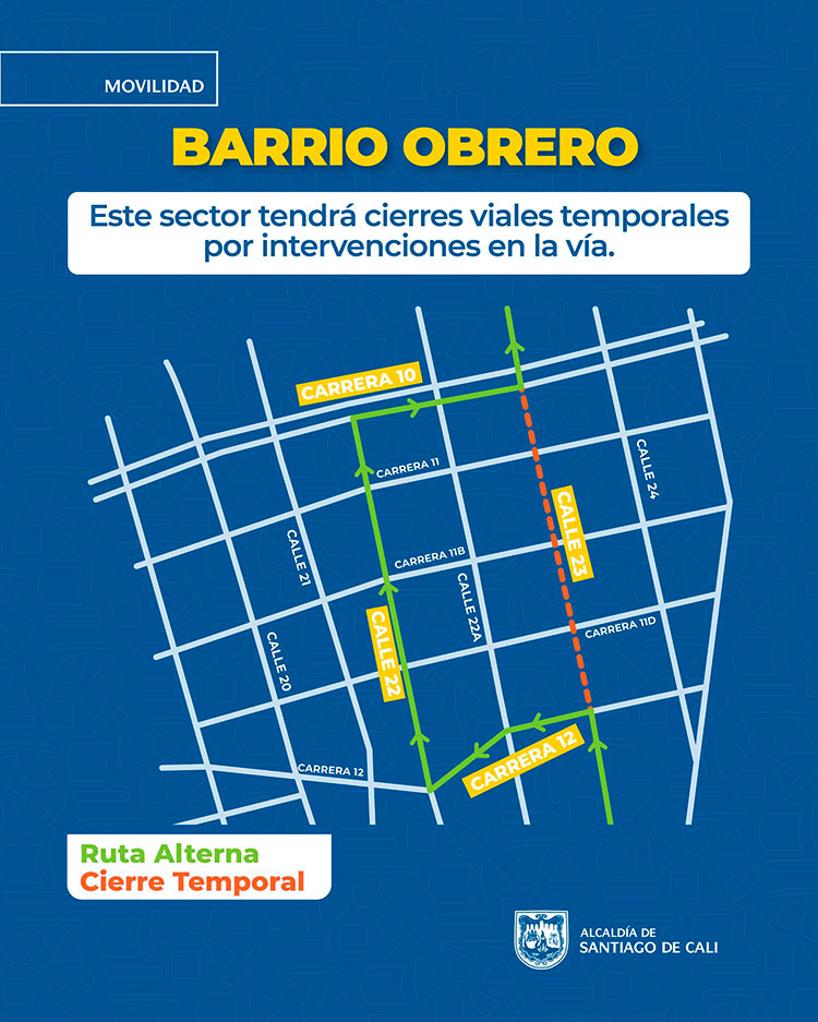 Cierres viales por obras en el Barrio Obrero: revise horarios y planifique su recorrido