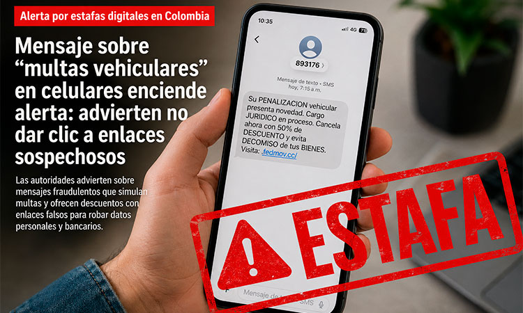 Tenga cuidado: Mensaje sobre “multas vehiculares” en celulares es una estafa