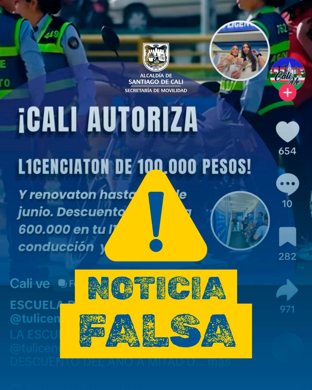 ¿Va a tramitar su licencia de conducción? Cali alerta sobre posibles engaños y llama a usar canales oficiales