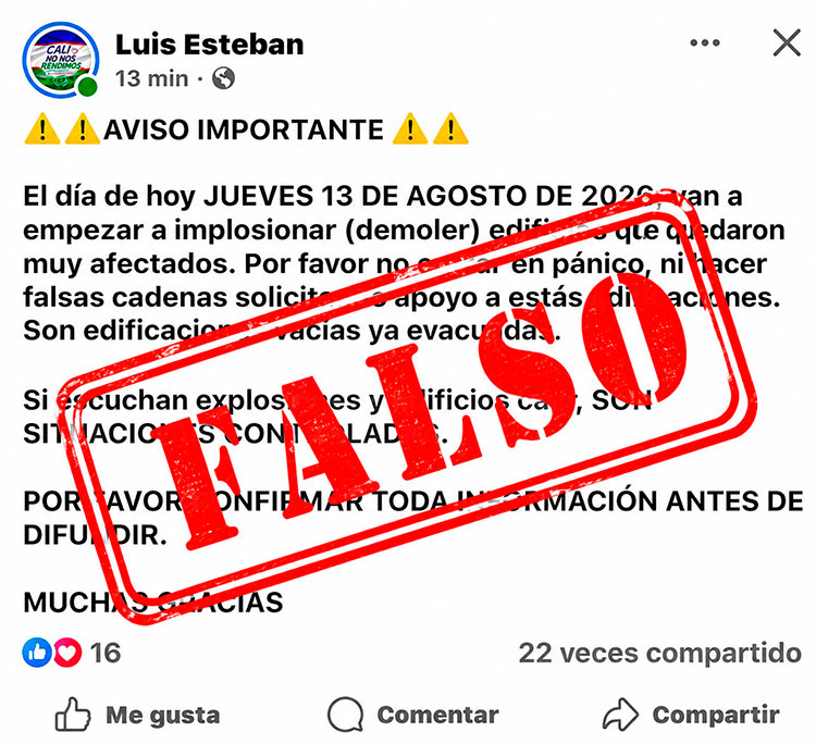 ¿Demolerán edificios afectados por el sismo en Cali? Conozca qué dijo la Alcaldía sobre las supuestas implosiones