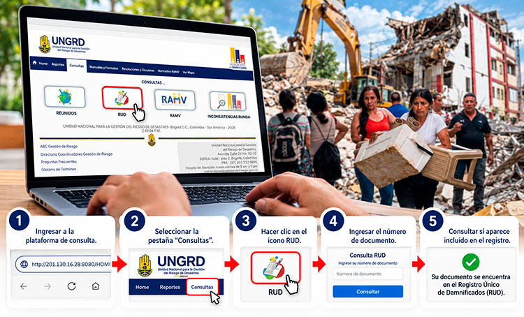 ¿Está en el Registro Único de Damnificados? Así puede consultarlo